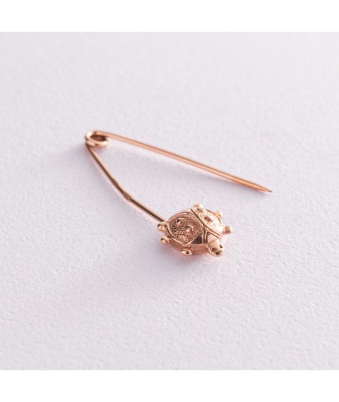 Gold pin "Ladybug" zak00109 Onix