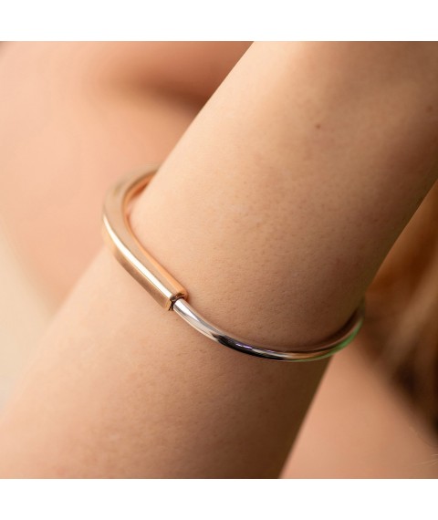Hard gold bracelet Lock b05413 Onyx