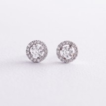 Gold earrings - studs 2 in 1 with diamonds 330671121 Onyx