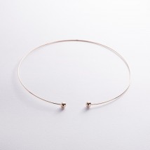 Necklace - choker "Balls" (yellow gold) count02548 Onix 40