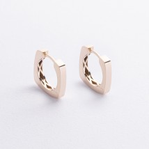 Серьги - кольца "Eleonora" в желтом золоте с09270 Онікс