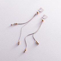 Gold earrings "Balls" s04559 Onyx