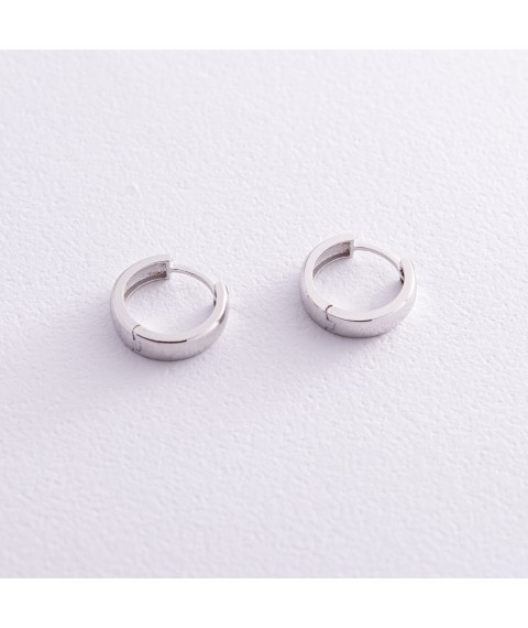 Earrings - rings in white gold s08210 Onyx