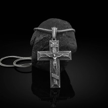 Серебряный крест "Распятие Иисуса Христа" 133168 Онікс