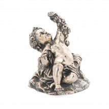 Handmade silver figure "Little Angel" ser00054 Onyx