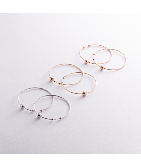 Earrings - rings Harmony in red gold s06693 Onyx