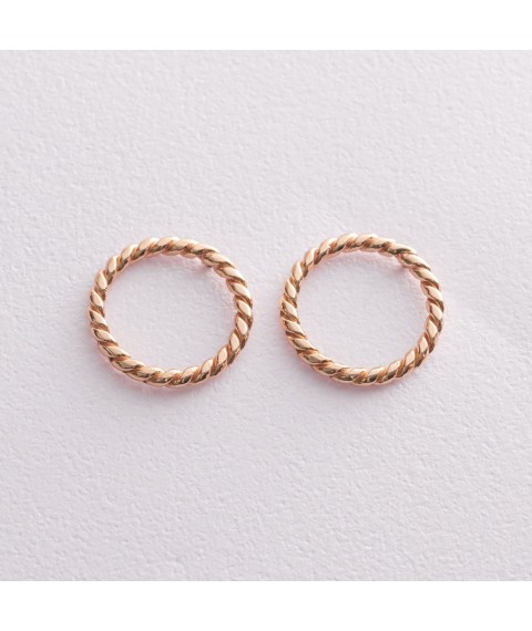Gold earrings - studs "Triana" s07334 Onix