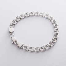 Men's silver bracelet (garibaldi 1.0 cm) ro21751 Onix 23