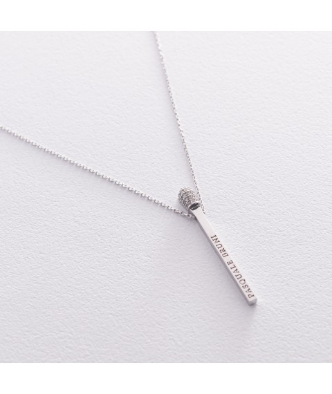Gold necklace "Match" (cubic zirconia) count01482 Onix 45