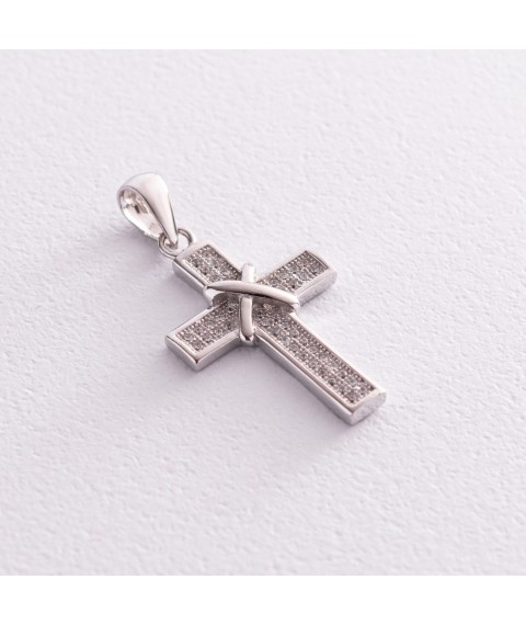Silver cross with cubic zirconia 132009 Onyx