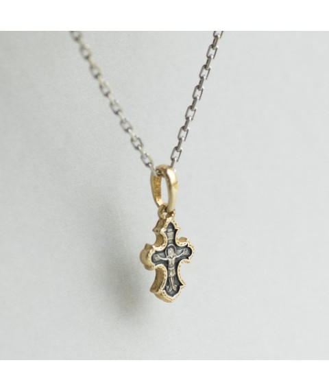 Children's cross with gold plated 131812 Onyx