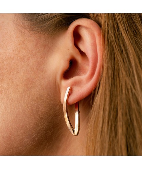 Earrings "Iris" in red gold s04949 Onyx