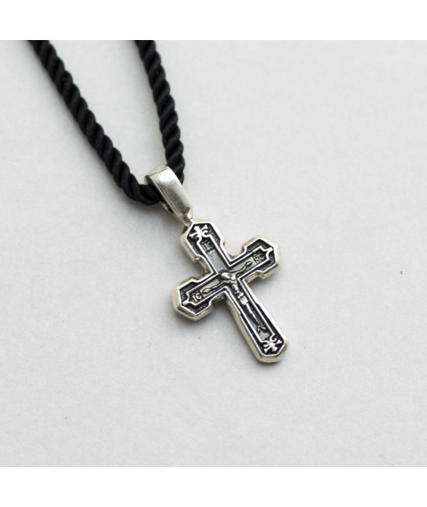 Silver cross with crucifix 132478 Onyx