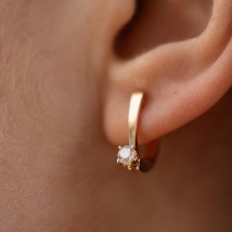 Gold earrings with diamonds 313552421 Onyx