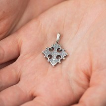 Серебряный православный крест 131722 Онікс
