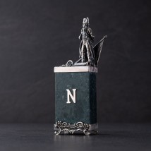 Handmade silver figure "Napoleon Bonaparte" 23138 Onyx