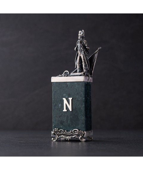 Срібна фігура ручної роботи "Наполеон Бонапарт" 23138 Онікс