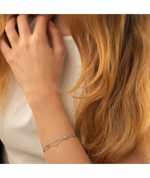 Серебряный браслет с фианитами 905-01592 Онікс 17