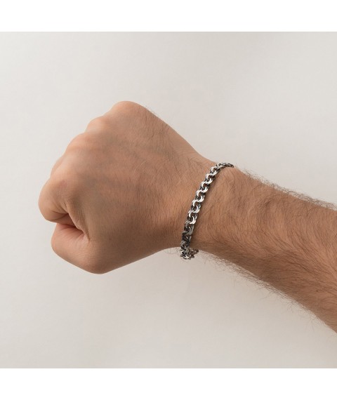 Men's silver bracelet (garibaldi) ch021751 Onix 22