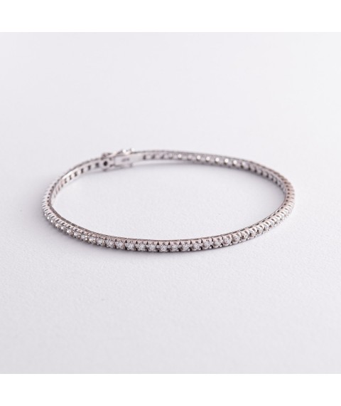Bracelet in white gold with diamonds 518771501 Onyx 17.5