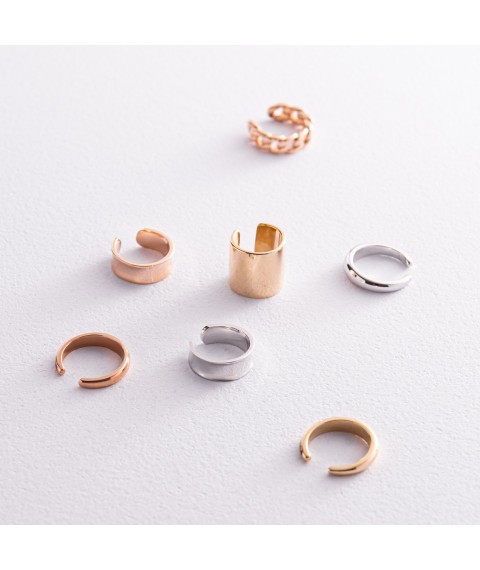 Earring - cuff in yellow gold s07475 Onyx