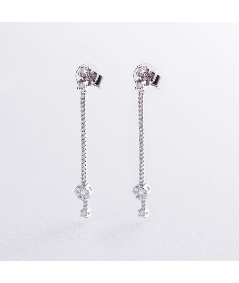 Gold earrings - studs with diamonds sb0326ca Onyx