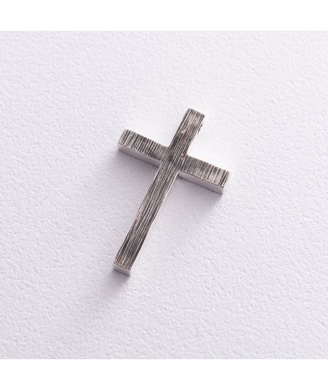 Silver cross with blackening (pendant for choker) 1101P Onyx