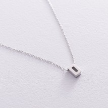 Золотое колье с буквой "D" кол01254D Онікс  40