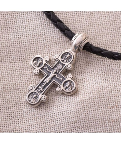 Православний хрест з чорнінням 13089 Онікс