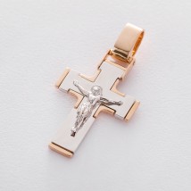 Golden Orthodox cross with crucifix p03212 Onyx