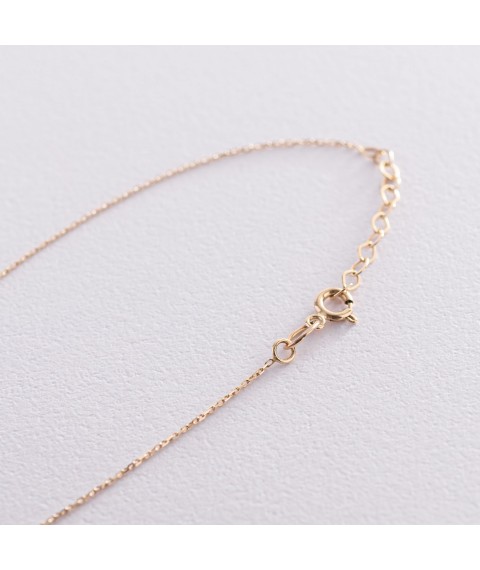 Necklace with the letter "C" in yellow gold kol01164С Onix 45