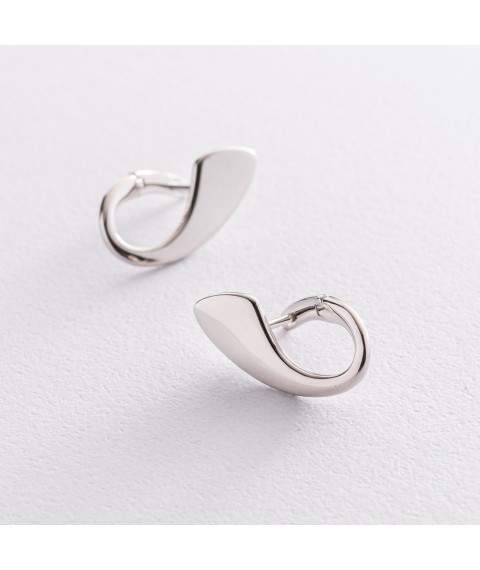 Silver earrings "Charlotte" 122731 Onyx