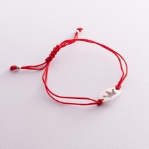 Bracelet with red thread "Crown" 141091 Onyx 20