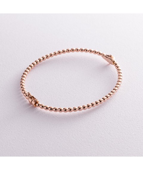 Rigid gold bracelet "Balls" b02771 Onix