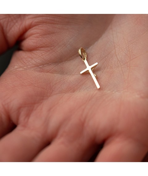 Cross with crucifix in yellow gold p03800 Onyx