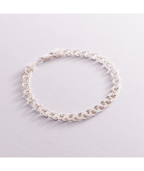 Men's silver bracelet (garibaldi) b021743 Onix 21