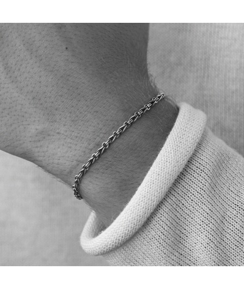 Men's silver bracelet "Infinity" 141651 Onix 20
