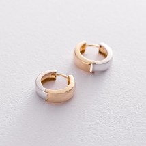 Золотые серьги - кольца без камней с05275 Онікс