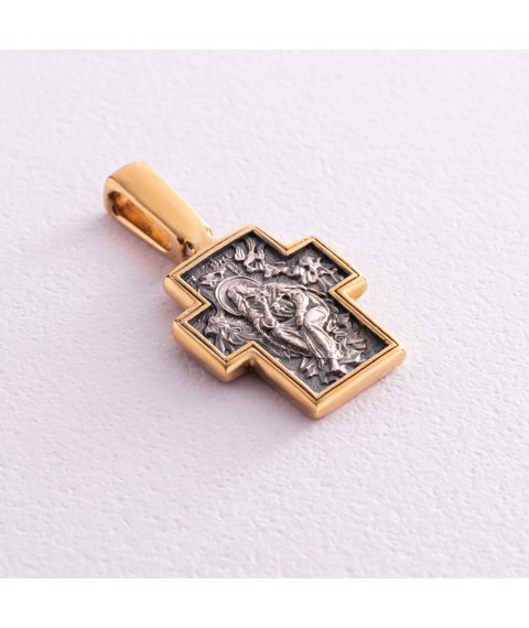 Silberkreuz mit Vergoldung 131690 Onyx