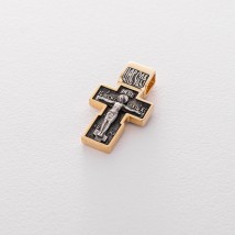 Серебряный крест с позолотой 132443 Онікс