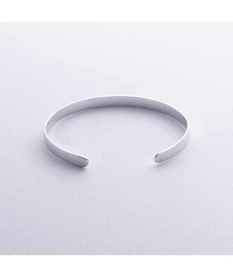Rigid bracelet in white gold (engraving possible) b05412 Onix 17