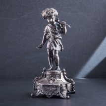Handmade silver figurine "Boy with a vine" ser00101m Onyx