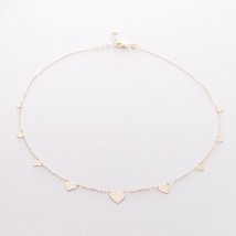 Gold necklace with hearts count01446 Onix 50