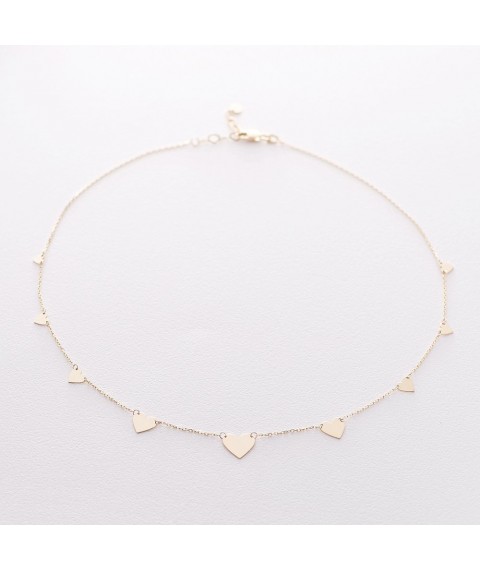 Gold necklace with hearts count01446 Onix 50