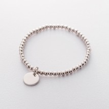 Silver bracelet for engraving 141344 Onyx