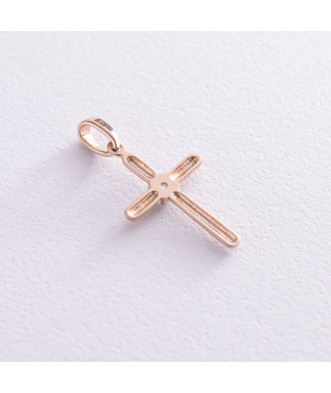 Gold cross with cubic zirconia p03455 Onyx