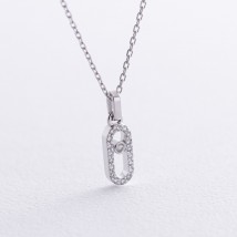 Necklace with diamonds (white gold) 135051121 Onyx 45