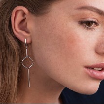 Earrings "Melissa" in white gold s07480 Onyx
