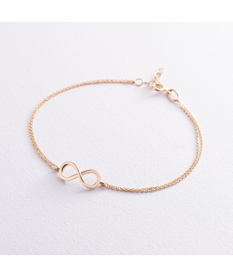 Gold bracelet "Infinity" b02923 Onix 19