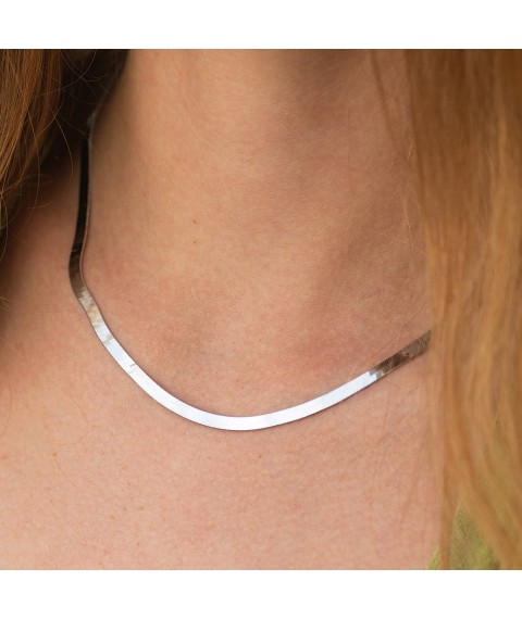 Necklace "Naomi" in white gold (snake) ts00519 Onix 41